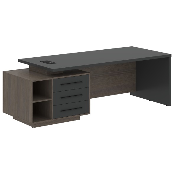 Стол руководителя с тумбой VCT 2390(L) 2300х900х750 VELION в Ноябрьске 